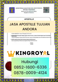 JASA APOSTILLE TUJUAN ANDORRA
