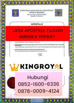 JASA APOSTILLE TUJUAN AMERIKA SERIKAT