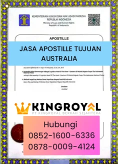 JASA APOSTILLE TUJUAN AUSTRALIA