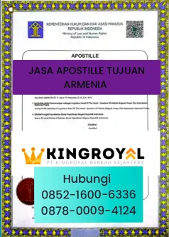 JASA APOSTILLE TUJUAN ARMENIA