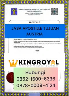 JASA APOSTILLE TUJUAN AUSTRIA