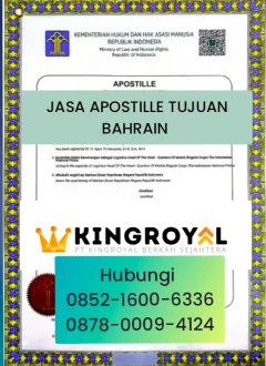 JASA APOSTILLE TUJUAN BAHRAIN
