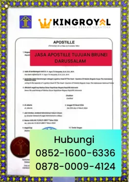 JASA APOSTILLE BRUNEI DARUSSALAM