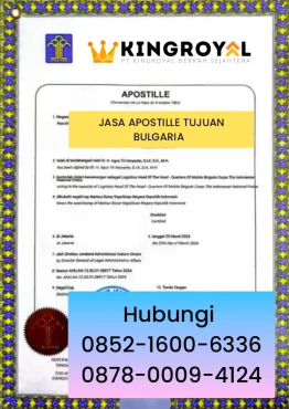 JASA APOSTILLE TUJUAN BULGARIA