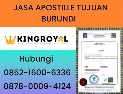 JASA APOSTILLE TUJUAN BURUNDI