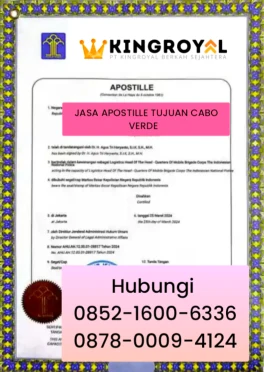 JASA APOSTILLE TUJUAN CABO VERDE