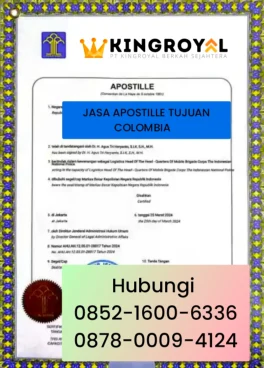 JASA APOSTILLE TUJUAN KOLOMBIA