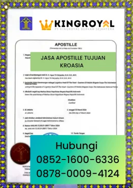 JASA APOSTILLE TUJUAN KROASIA