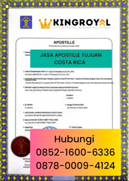 JASA APOSTILLE TUJUAN COSTA RICA