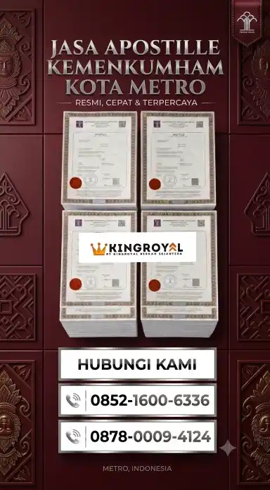 JASA APOSTILLE KEMENKUMHAM METRO
